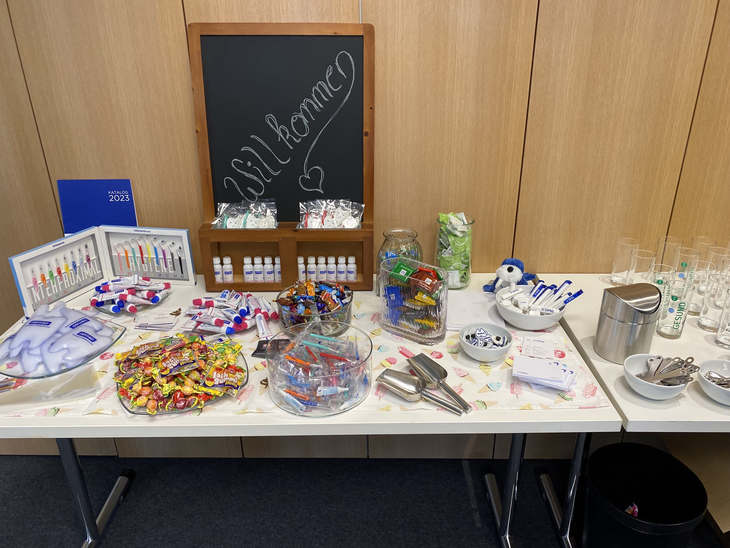 Candybar mit Give-aways