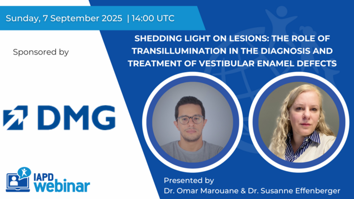 Werbeflyer IAPD-Webinar Transillumination, präsentiert von DMG