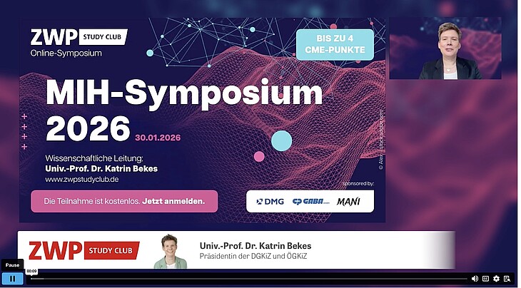 Screenshot der ersten Präsentation mit Rahmendaten des MIH-Symposiums 